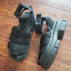 UGG Black Ashton Chunky Platform Sandals Size 37.5